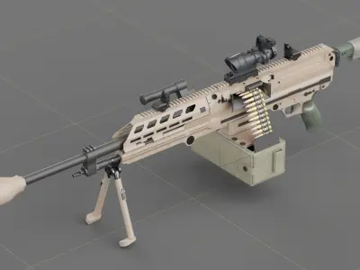 SIG SAUER MG-338 Low-poly 3D model