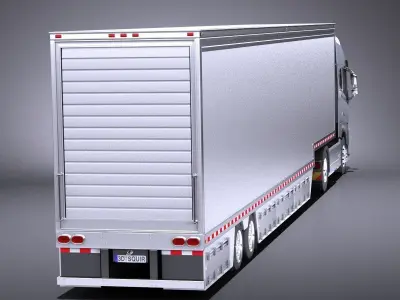 Volvo FH16 Globtrotter Trailer 2013 VRAY 3D model