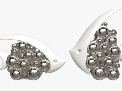 Ceramic Fish Figurines 3D model