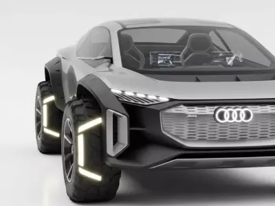 Futuristic Audi AI TRAIL Quattro Electric Off Road Concept Low-poly 3D model