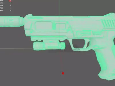 Yellow Gun 3D model