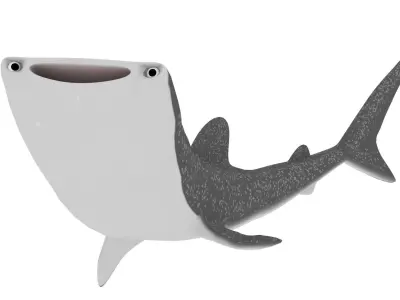 Rigged Low Poly Whale Shark for Blender Free 3D model