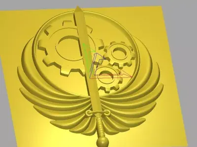 3D STL Model Brotherhood of Steel SciFi Emblem  3D model