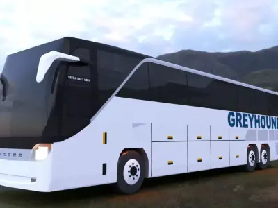 Bus model greyhound simulator 3D model