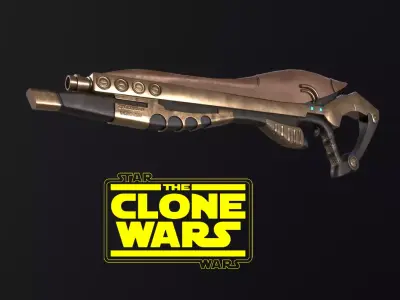 ZYGERRIAN BLASTER STAR WARS CLONE WARS Low-poly 3D model