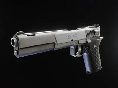 Automag series Pistols Low-poly 3D model