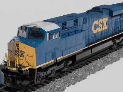 GE ES44AC Diesel Locomotive 3D model