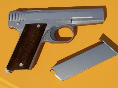 Hamada Type 2 Pistol Model With Blend 3D model