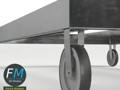 Platform trolley cart 2 3D model