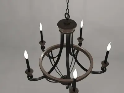 Ceiling lamp - Chandelier Low-poly 3D model