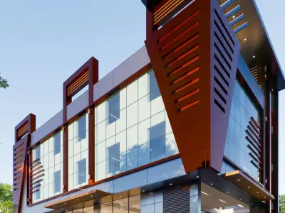 commercial complex 3D model