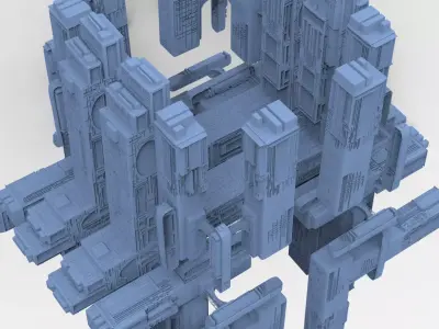 Ancient Maze city 6 3D model