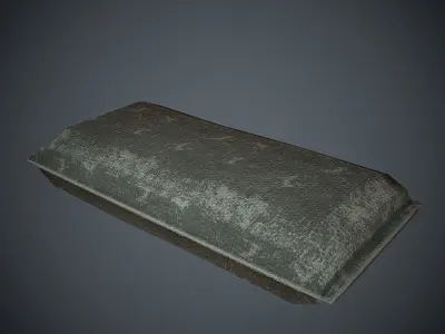 Sandbag PBR Low Poly pillow Low-poly 3D model
