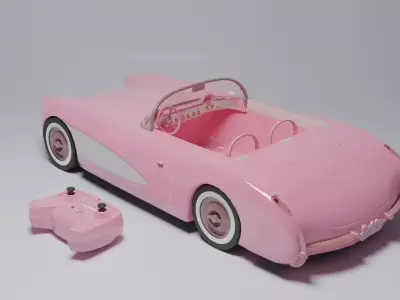Corvette Low-poly 3D model