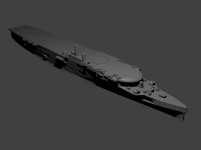 British Aircraft Carrier Furious 3D print model