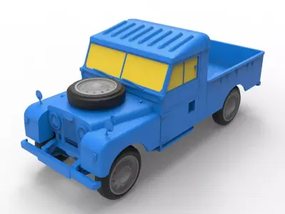 Land Rover 1958 Classic Car 3D print model