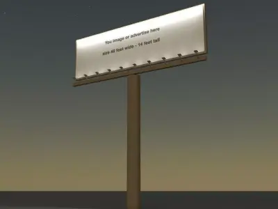 Highway Billboard Hi Res 3D model