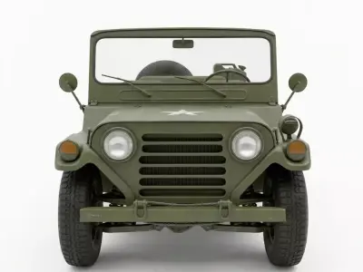 Military Utility Jeep M151 MUTT Low-poly 3D model