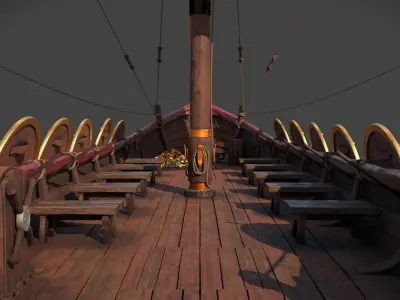 Stylized Roman Ship 3D model