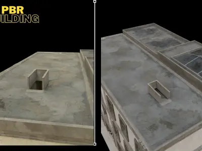 Building PBR 02 -Low-poly 3D model- old town collection 3D model