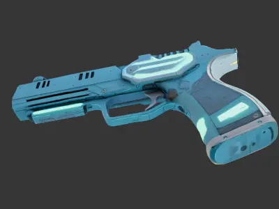 Futuristic Handgun Free low-poly 3D model