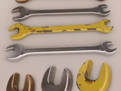 wrench KEY Low-poly 3D model purchase