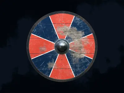 Viking Shield 1 - New and war-torn 3D Model Pack
