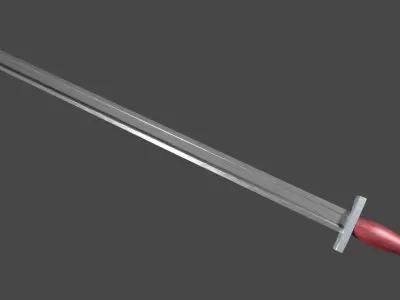 Langsax sword with Xyphos handle Low-poly 3D model