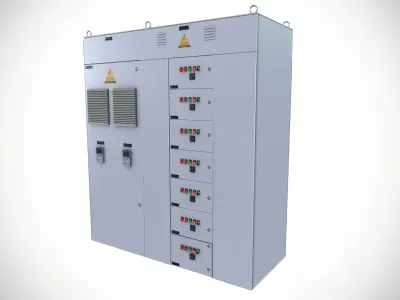 Electrical fuse box 3 3D model