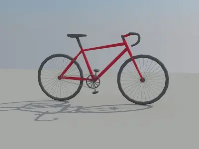 Low Poly Bike bicycle Low-poly 3D model
