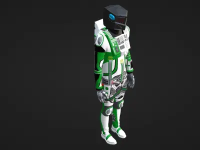 Robot Soldier - Assault Soldier Low-poly 3D model 19