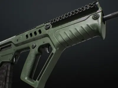 SBG Bullpup Rifle Low-poly 3D model
