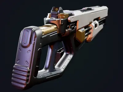 Sci-fi Shotgun Low-poly 3D model purchase