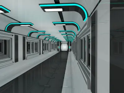 Sci Fi Interior Free 3D model