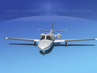 Cessna C550 Citation II V04 3D model