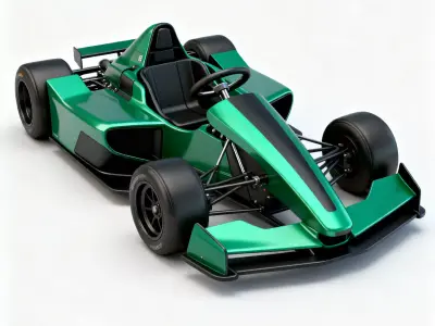 Futuristic Formula Racing Car 3D Model V02 Low-poly 3D model