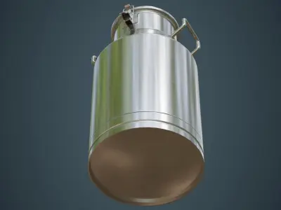 Milk Can 1A Low-poly 3D model