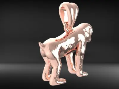 Monkey Pendant  3D print model