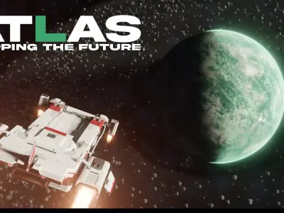 Cargo Spaceship I ATLAS Cargo Freighter I IRON BULL  Low-poly 3D model