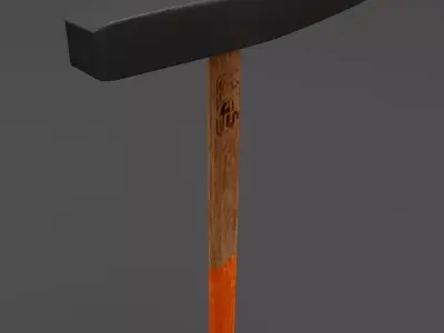 Hammer axe Free low-poly 3D model
