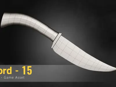 Sword-15 Low-poly 3D model