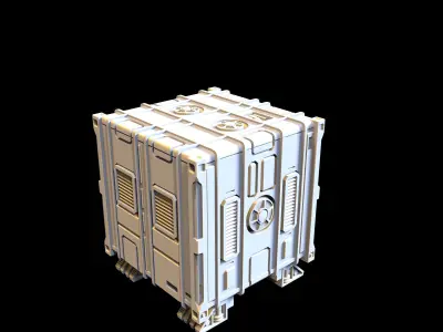 SCI-FI CONTAINER - PRINTABLE MODEL  3D print model