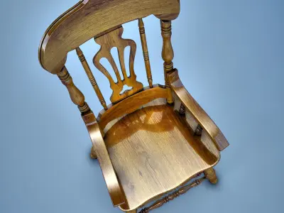 Wood Chair Free 3D model get