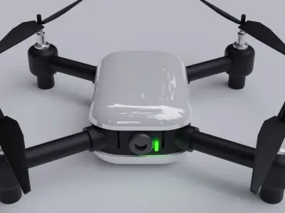 Drone with two propellers 3D model