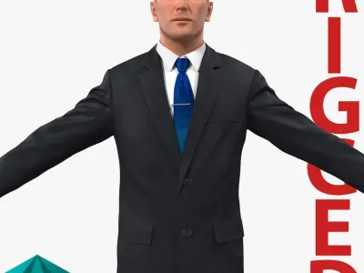 Businessman Rigged for Maya 3D model