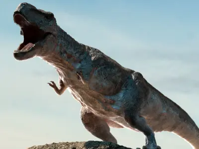 Tyrannosaurus Rex Rigged Animation Low-poly 3D model