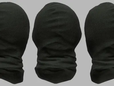Military Balaclava Low-poly 3D model