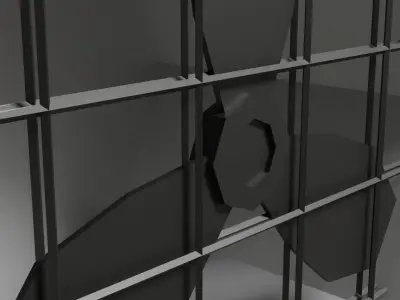 Building Roof Ventilation Fan with metallic blades Free low-poly 3D model