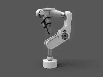 Robotic Arm Fixed Low-poly 3D model