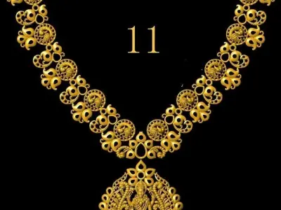 40 gm indian neckless porche and noksi  3D model